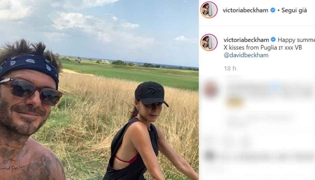 David and Victoria Beckham are on holiday in Puglia: that’s where