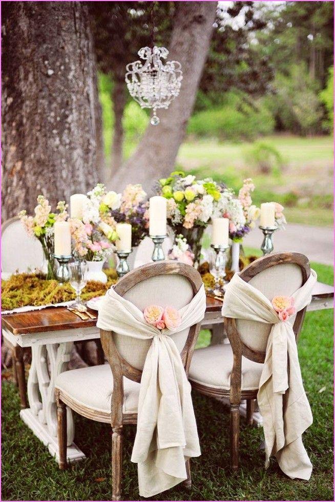 Mesas y sillas shabby chic para boda