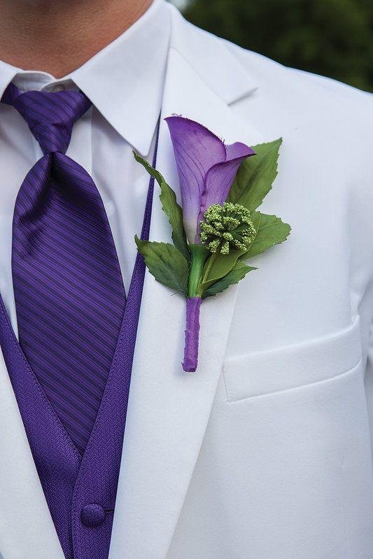 lavender wedding groom