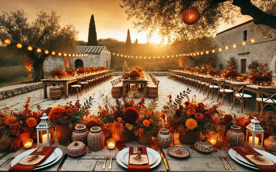 Incorporating Autumn Colors into Your Apulian Wedding Decor