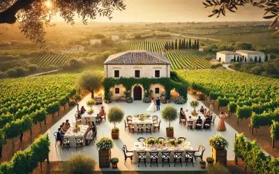 Planifier un mariage dans un vignoble dans les Pouilles pendant la saison des récoltes