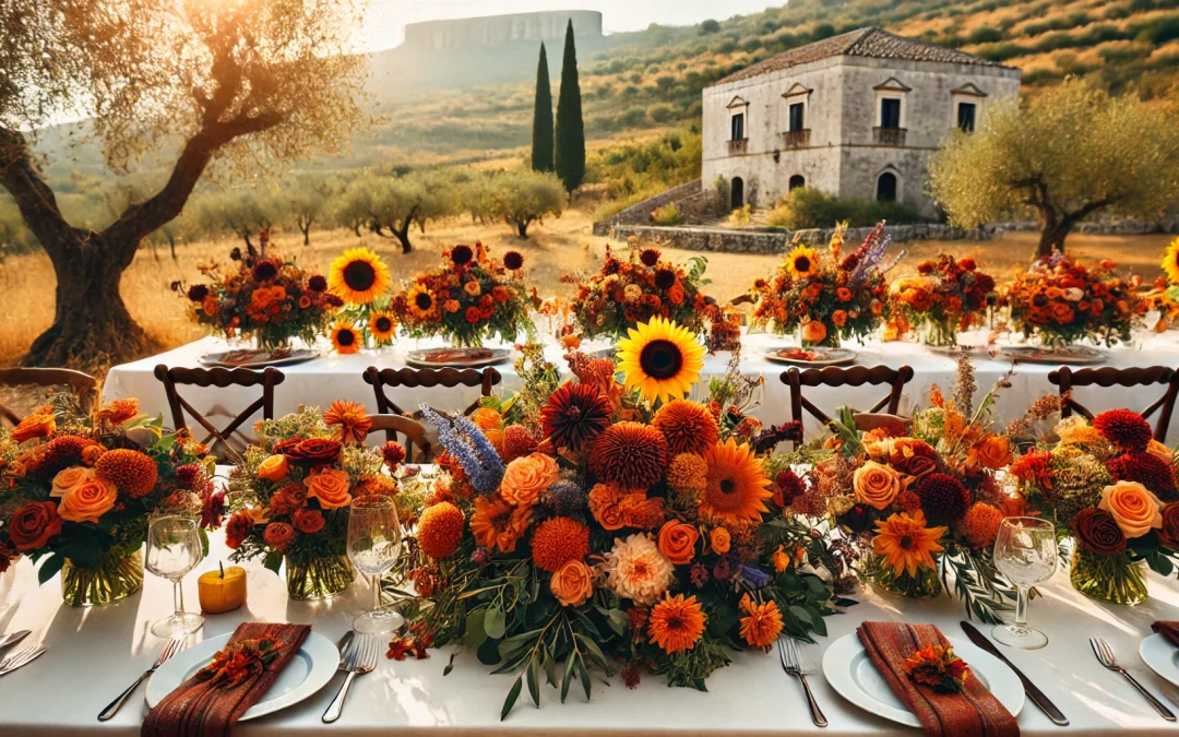 Elegir las flores de otoño perfectas para su boda en Apulia