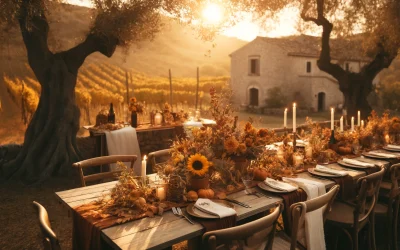 Creando una atmósfera cálida en su boda de otoño en Apulia