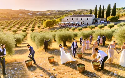 Explorer la saison de récolte des olives des Pouilles avec les invités du mariage