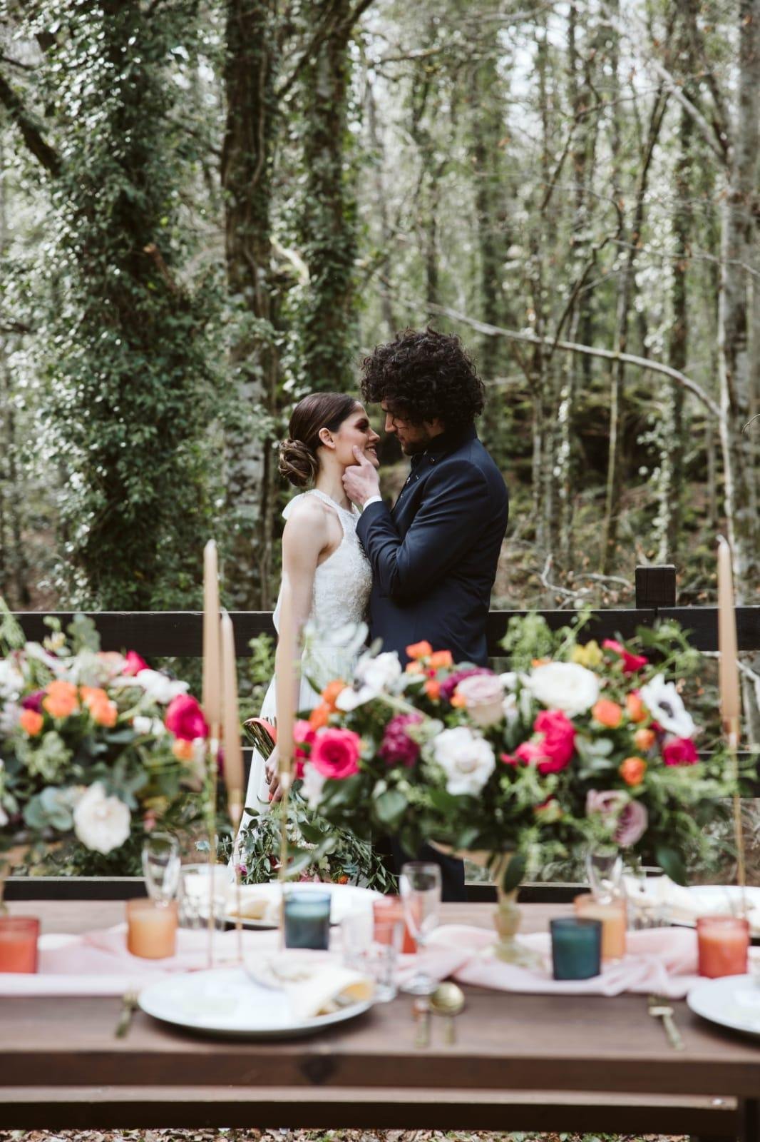 boda en un bosque