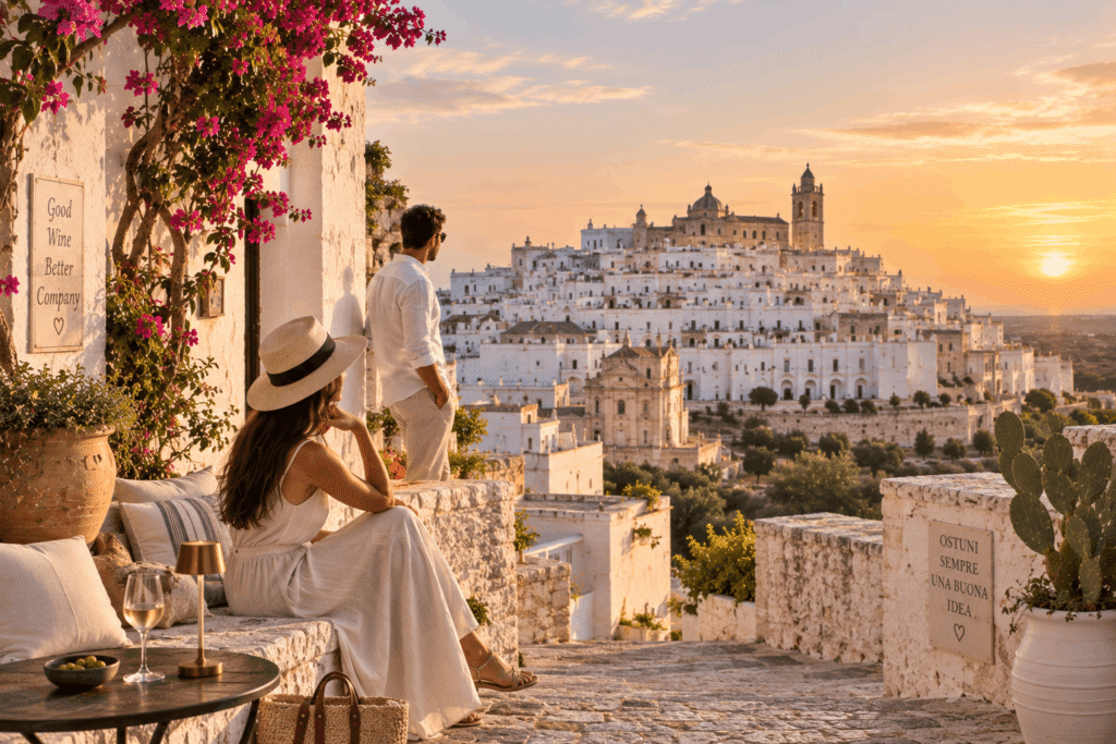 Lua-de-mel romântica em Ostuni Puglia