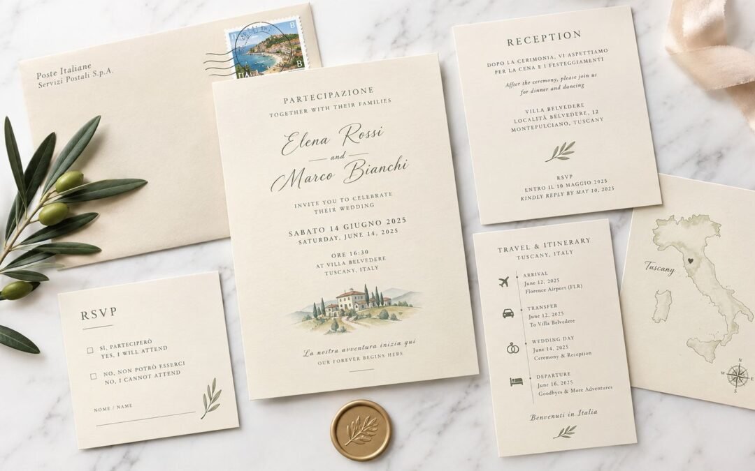 Invitations de mariage en Italie : Guide de destination